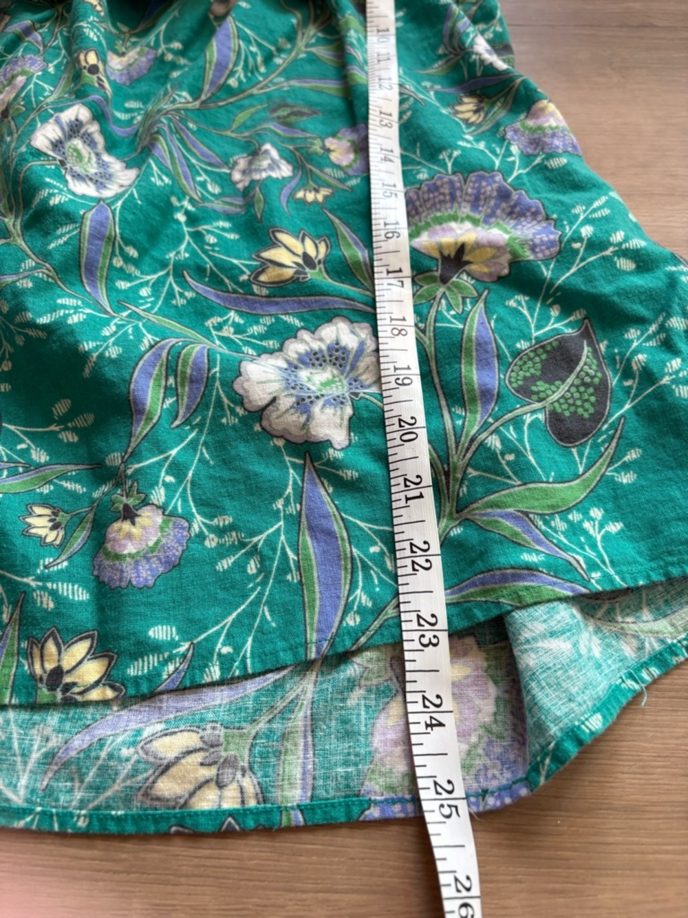 LOFT Linen Floral Ruffle Off-Shoulder Top - Picture 7 of 7